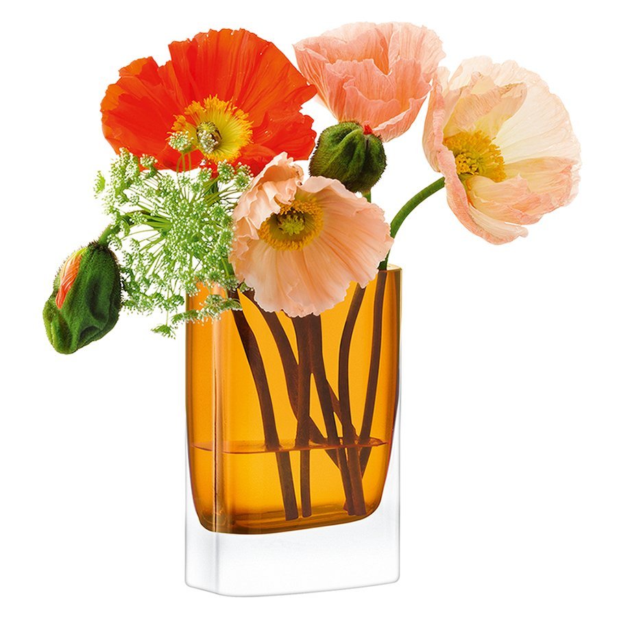 Ваза прямоугольная 15х10х5 см оранжевая Modular LSA INTERNATIONAL - 253393 Оранжевый  - Вид №2