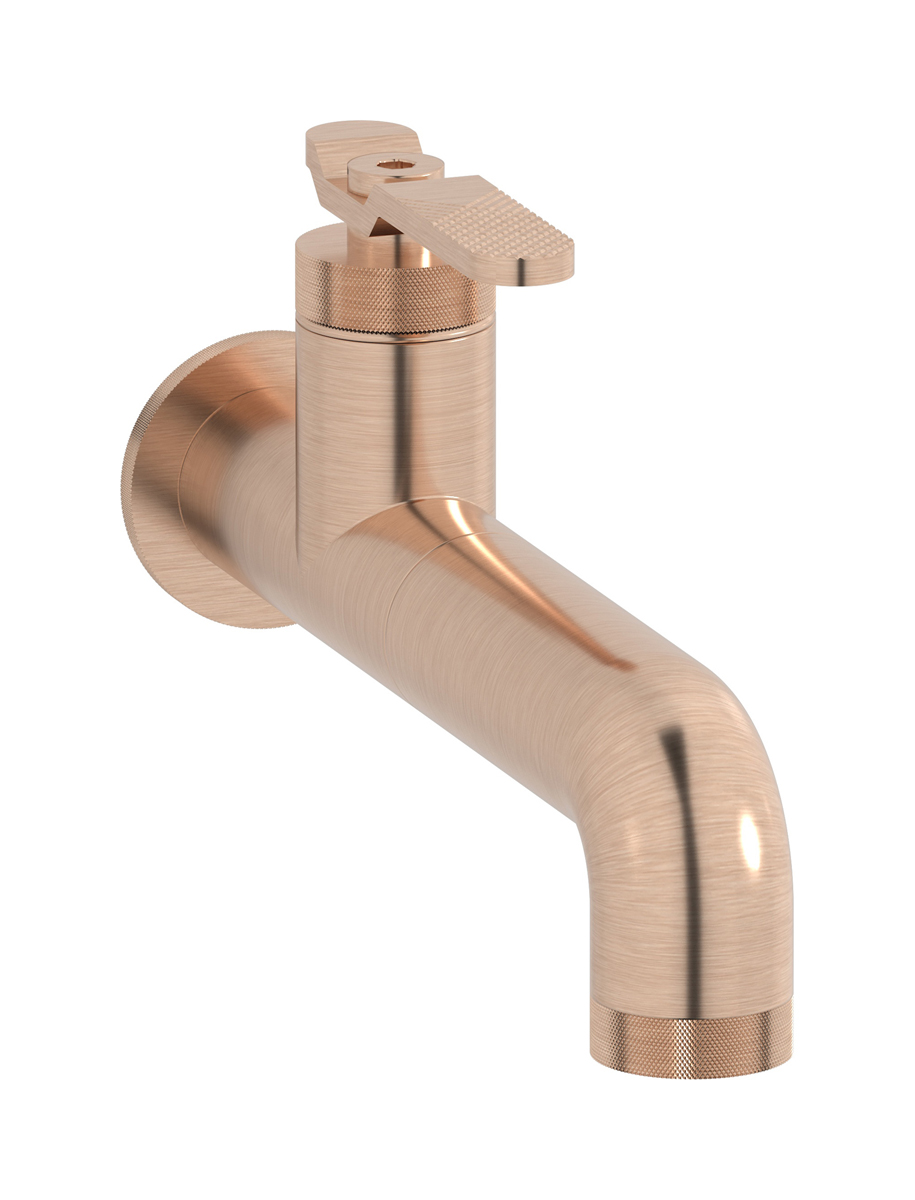 Встроенный в стену смеситель для раковины на 1 отверстие в комплекте с донным клапаном WE ARE IB b2209sr Brushed Rose Gold Bold