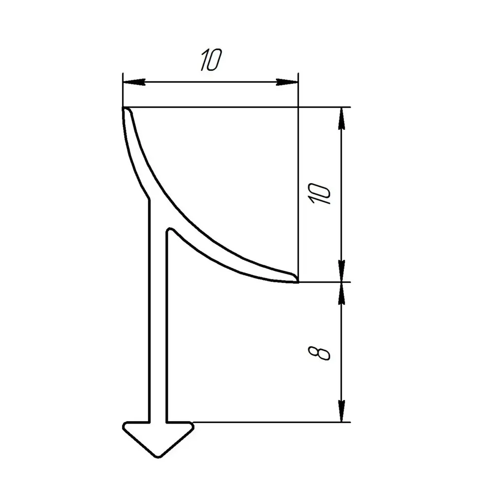 Окантовочный профиль ALPROFI 270 см для безупречных стыков 18548437 STLM-0011201 - Вид №2