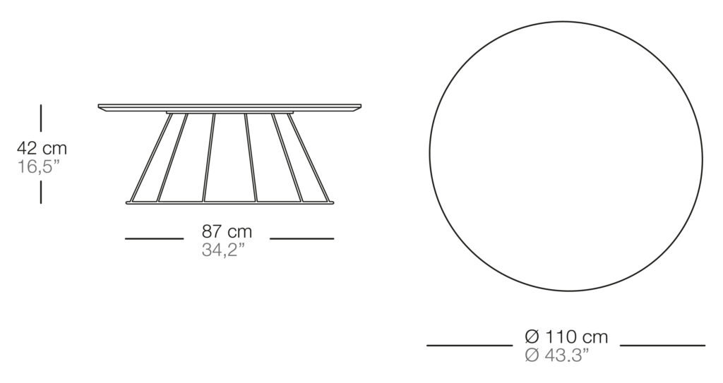 Illa низкий столик ø110x40 Bivaq sun-id-1986061 - Вид №3