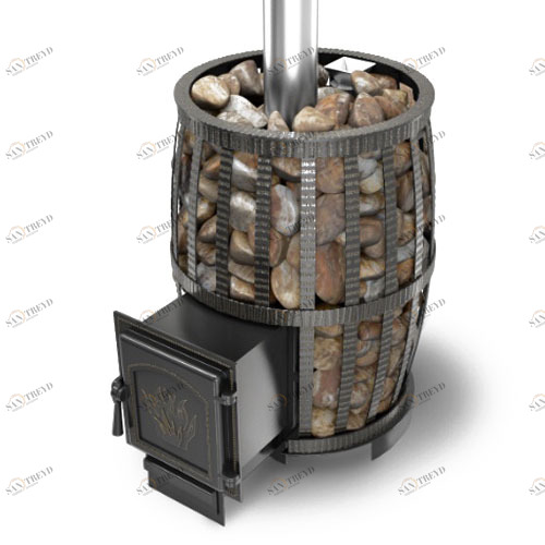 Банная печь Везувий Легенда Русский пар Ковка 24 (271) с закрытой каменкой 6417