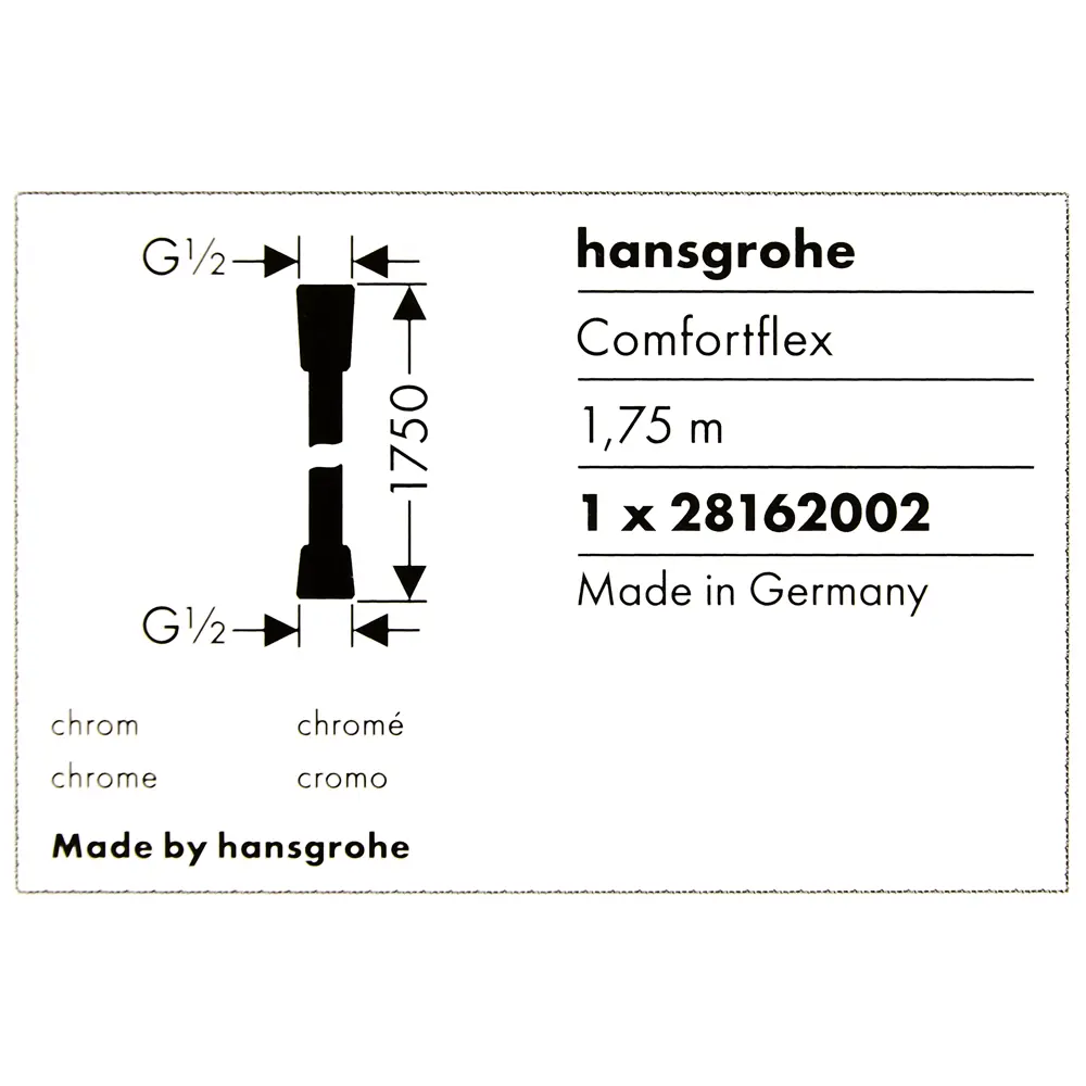 Шланг для душа Hansgrohe Comfortflex 1.75 м ПВХ цвет хром 81989615 STLM-2047951  - Вид №5