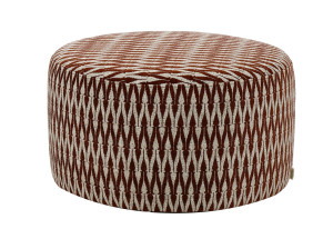 Круглый пуф из ткани