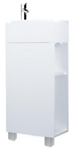 У85929 Тумба с раковиной Laura 40Н 1д. Белый глянец 1 Marka Laura