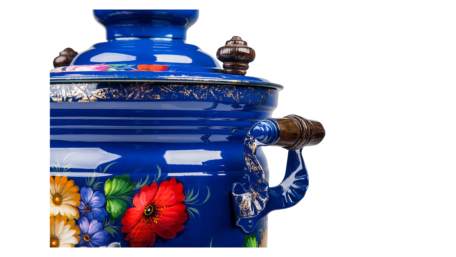 10620670 Жостовская фабрика декоративной росписи Самовар с ручной авторской росписью Стекло  - Вид №2