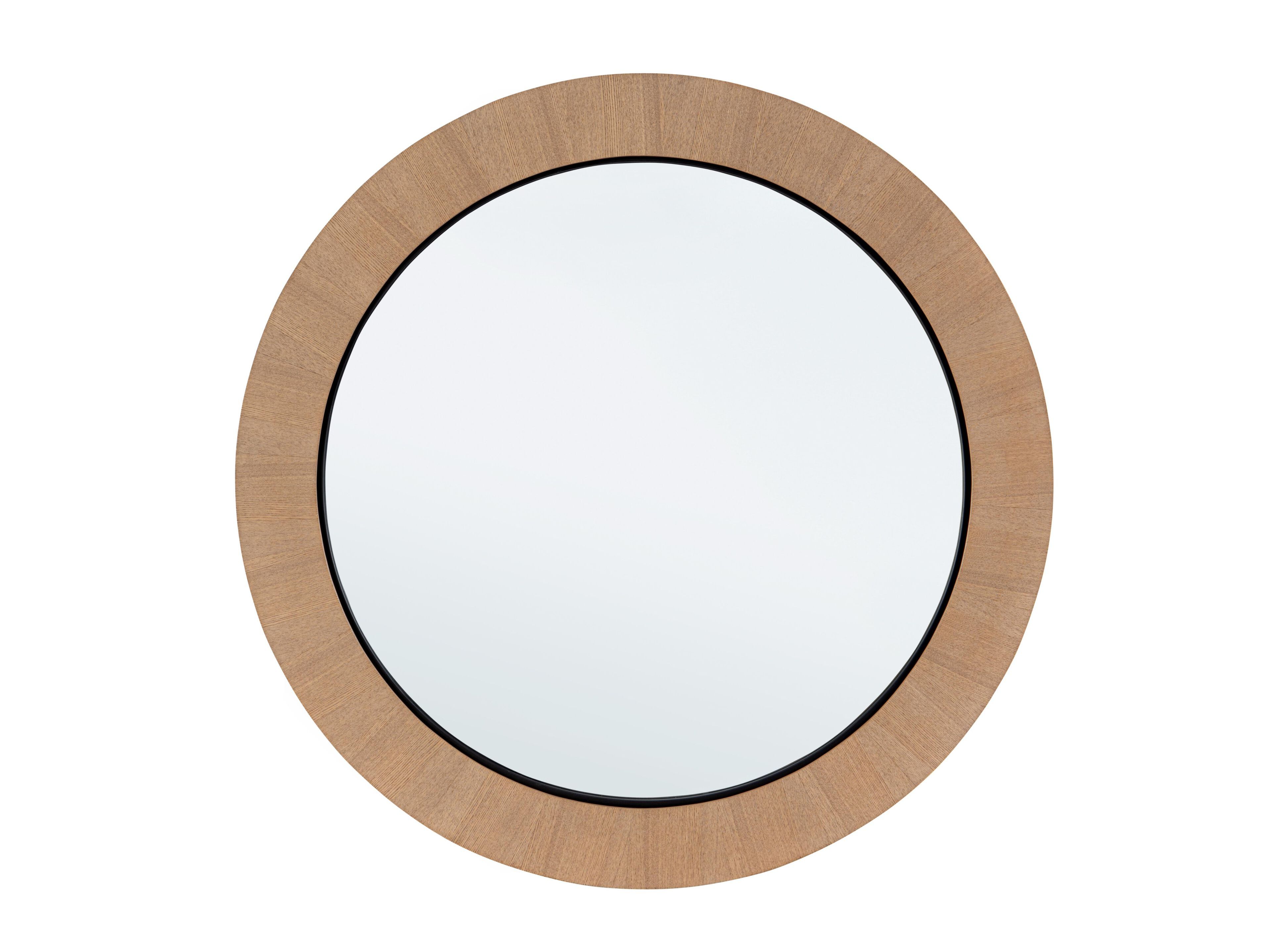 Настенное круглое зеркало из ясеня с рамкой BIZZOTTO AMYRIS D127 ARCH-00129323