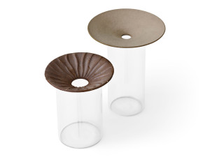 Керамическая и стеклянная ваза