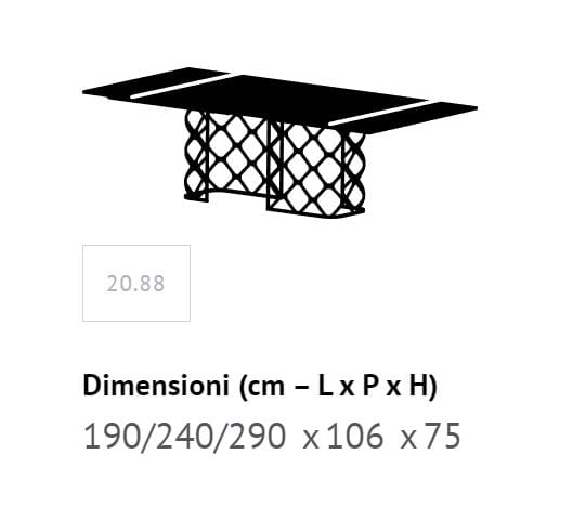 Обеденный стол из стали и дерева Bontempi Casa MAJESTY ARCH-00066435 - Вид №17