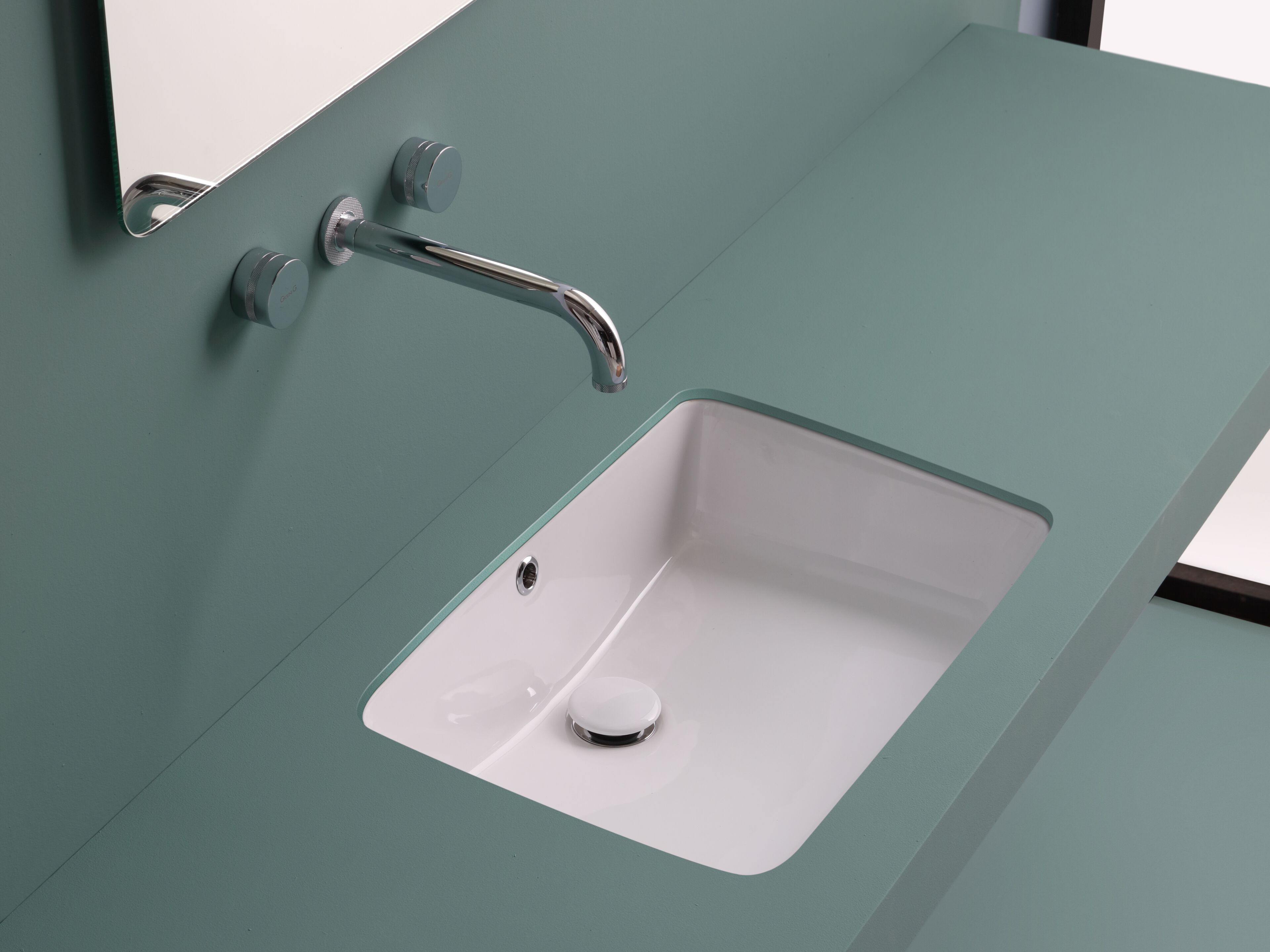 Керамическая прямоугольная встраиваемая раковина Olympia Ceramica RETTANGOLARE 57 ARCH-00103693 - Вид №1