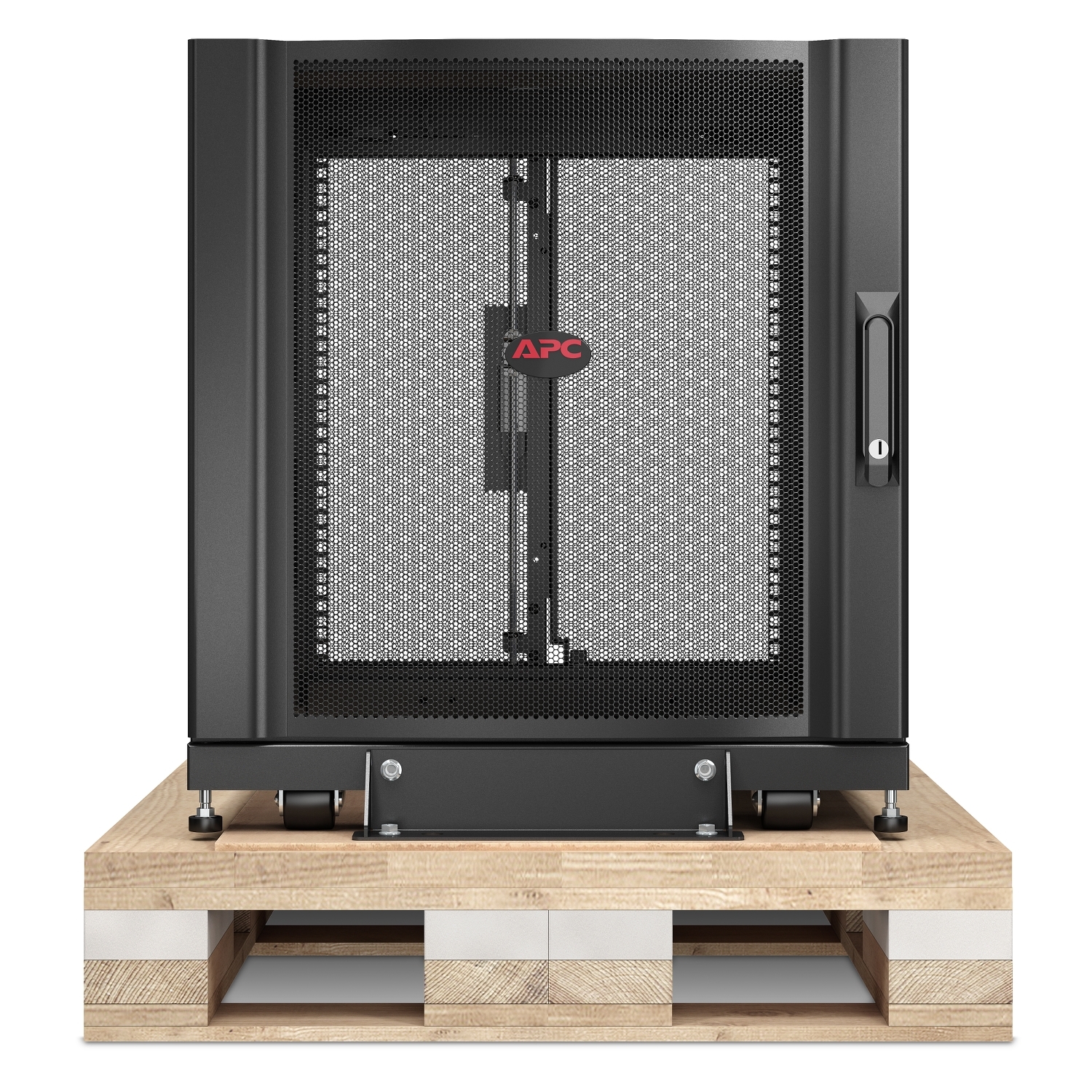 AR3103SP Шкаф NetShelter SX 12U 600x1070мм, с боковыми панелями, черного цвета. Противоударная упаковка. Schneider Electric 