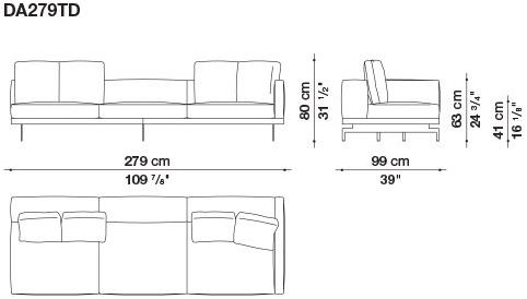B&B Italia 3-х местный тканевый диван Dock sun-id-1376507 - Вид №140