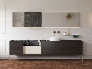 Подвесной умывальник с ящиками