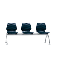 Uni 221 Система рассадки на барную стойку, 3 места; стальной каркас, сиденье из полипропилена. Et al. Uni