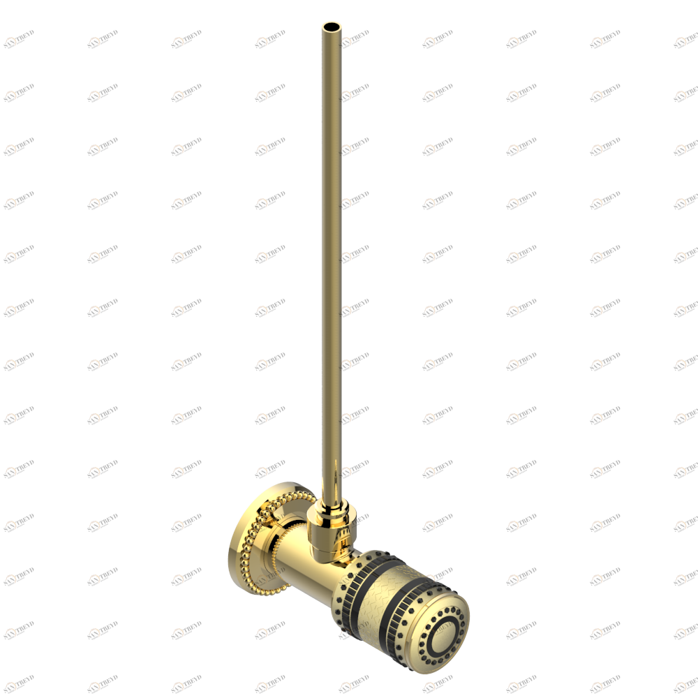 U8B-181/S Кран запорный 1/2" стильный регулируемый с 30 cм трубкой Thg-paris Monte Carlo с золотым фарфором Золото U8B-181/S CAT.F