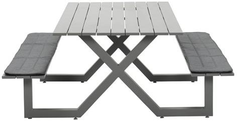 MOBIKA GARDEN Прямоугольный алюминиевый стол для пикника со встроенными скамейками sun-id-1465582 - Вид №1