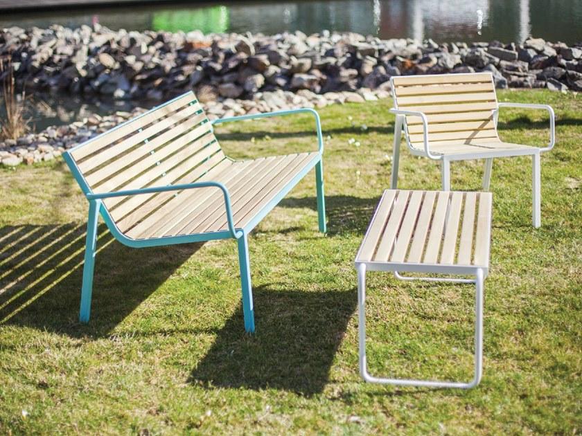 mmcité1 Прямоугольный журнальный столик из стали и дерева Stack Stc110 - Вид №3