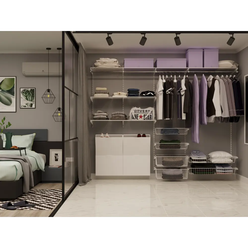 Larvij Белая направляющая стойка для модульной мебели 195.5 см 13909256 STLM-0003996 - Вид №3