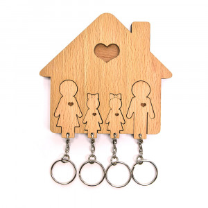 1501-43 Ключница «семья с двумя дочками» Mimi
