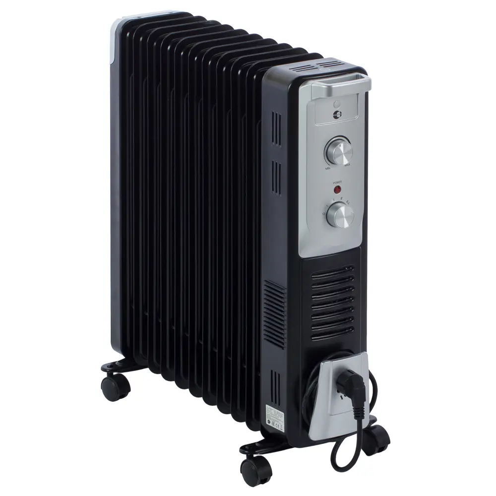 Обогреватель масляный Equation с механическим термостатом, 2900 Вт, 11 секций, цвет черный STLM-2009514 - Вид №1