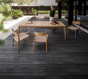 Стул для сада из тикового дерева