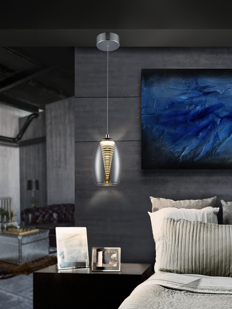 069110 Подвесной светильник 1L LED хром Schuller Nebula - Вид №1