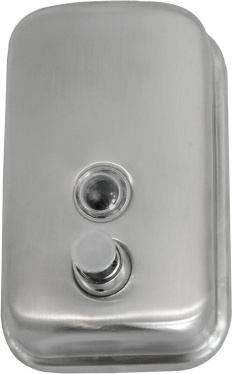 2512.031 Дозатор для жидкого мыла из нерж стали матовый антивандальный ТМ 801ML Solinne Puff  - Вид №5