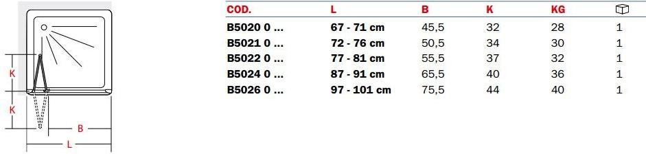 INDA® Душевая кабина ниша стеклянная с откидной дверцей Jolly sun-id-1475645 - Вид №1