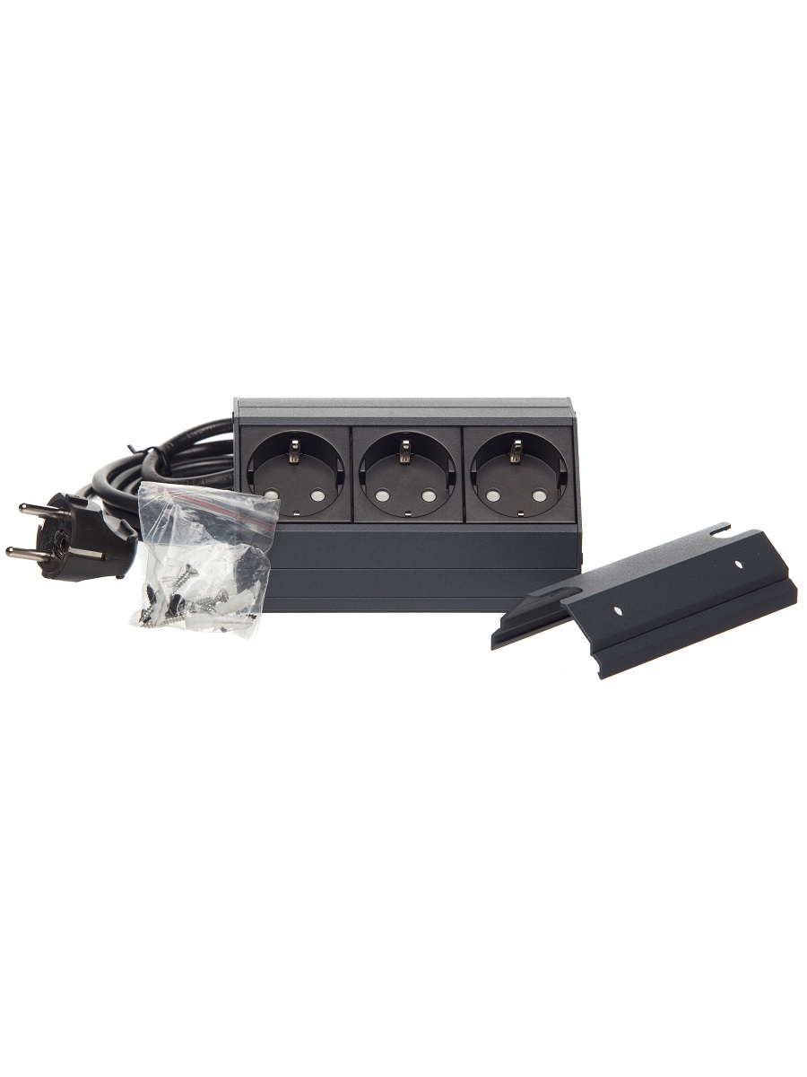 Блок электрических розеток Aspect 12053 Anthracite NAVAKO  - Вид №2