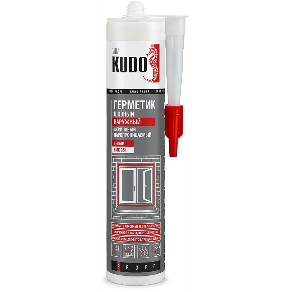 Акриловый герметик KUDO для наружных швов и монтажных соединений 89365666 STLM-1339976