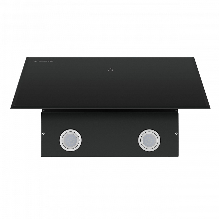 TOPAZ 60 Glass Black Вытяжка topaz 60 черное стекло/ тип:наклонная, сенсорное управление, 650м3, площадь кухни до 20м2, 3 скорости, светодиодное освещение, в опции: угольный фильтр cf103t, черное стекло Maunfeld Santreyd  - Вид №2