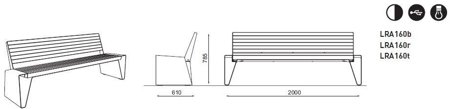mmcité1 Скамейка из стали и дерева Radium sun-id-1396267 - Вид №8
