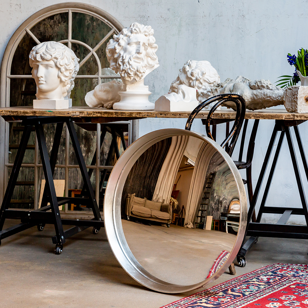 21092113 Зеркало декоративное настенное «Хогард Сильвер» (версия L) (fish-eye) Object Desire Зазеркалье  - Вид №3