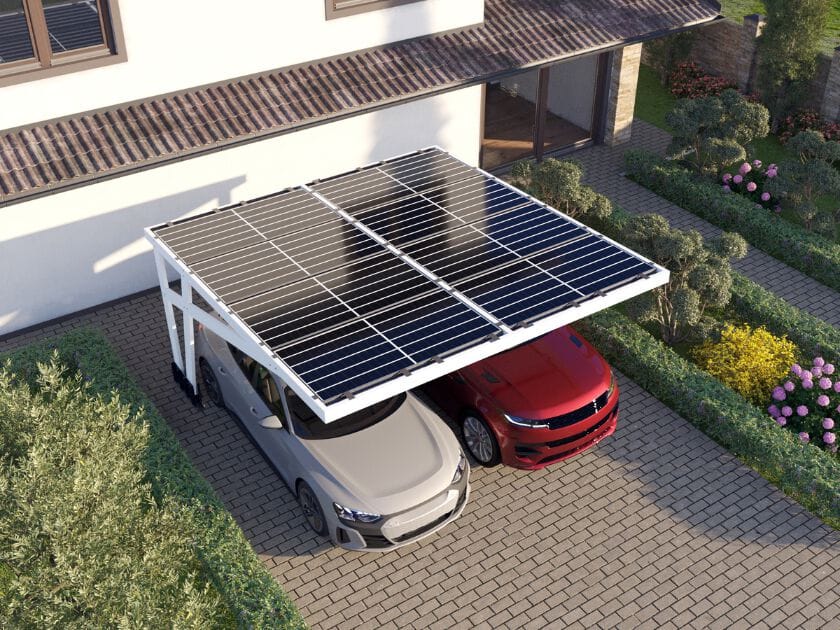 Алюминиевый навес для парковки с фотоэлектрическими панелями Belle Pergole Enersun ARCH-00139971 - Вид №2