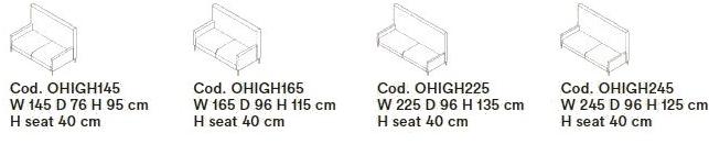 Tacchini Диван из ткани с высокой спинкой Highlife sun-id-1360792 - Вид №9