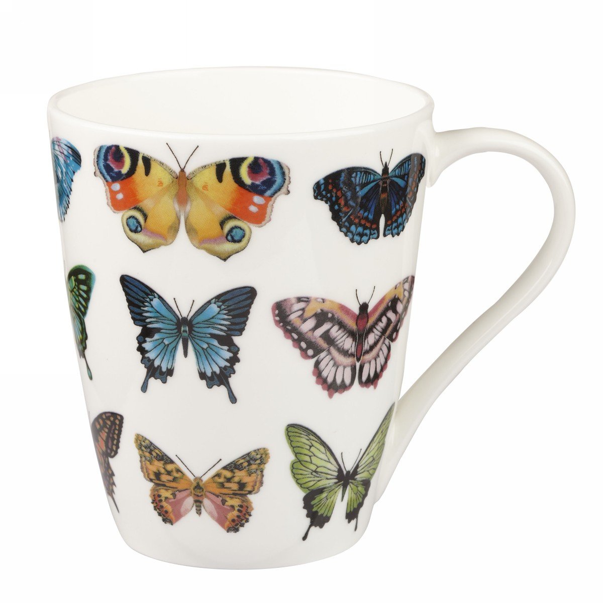 Кружка из костяного фарфора 340 мл белая "Бабочки" CHURCHILL ПТИЦЫ 00-3952075 Белый  - Вид №2