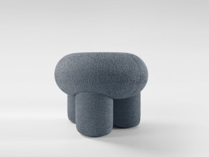 Круглый пуф из ткани