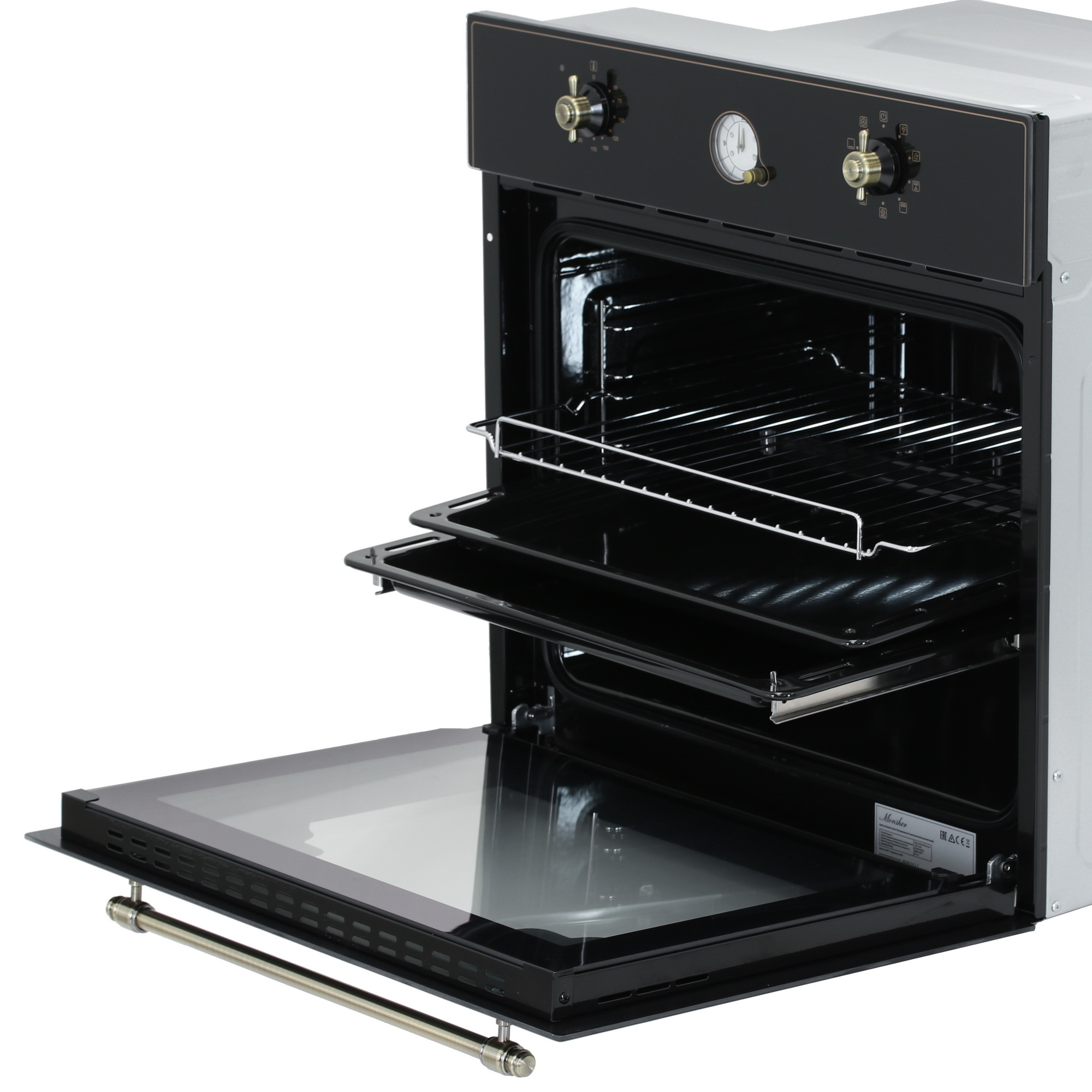 9121455 Электрический духовой шкаф Monsher MOE 6192 RN Bronze черный STDN-0002934 - Вид №6