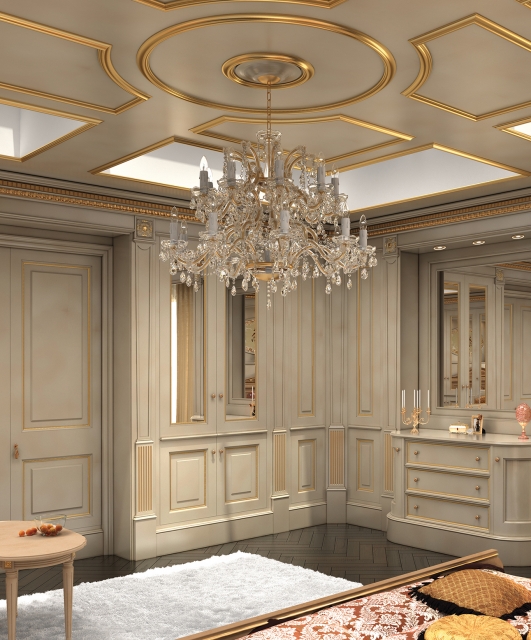 Regency7 Tifernoit Лакированные буазери серо-голубого цвета в стиле регентства Soggiorno  - Вид №4