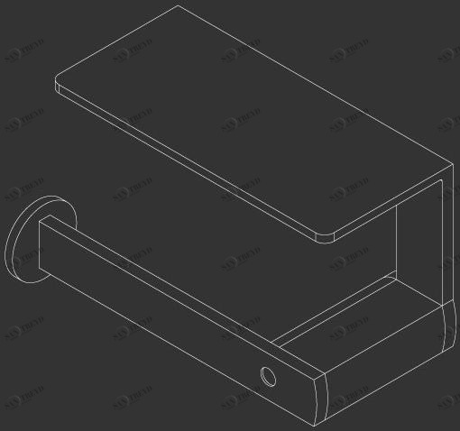 Ceadesign Держатель для туалетной бумаги с полкой из нержавеющей стали Lutezia -accessori Ltz 113