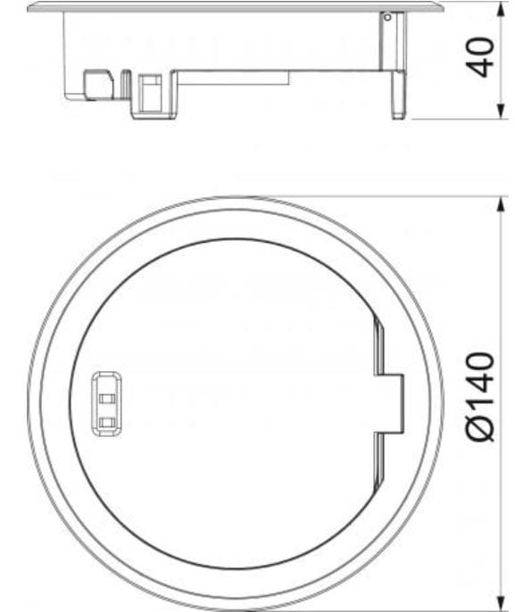 Откидная крышка башни с стопорным слайдером OBO Bettermann BlackLine ARCH-00118944 - Вид №2