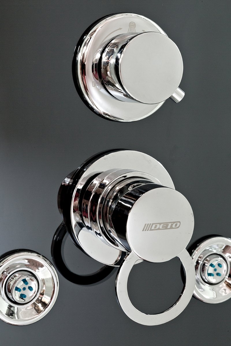 L 801 с гм. и эл. BLACK Душевая кабина DETO Серия L Z900 VOGUE (меняющая прозрачность) - Вид №18