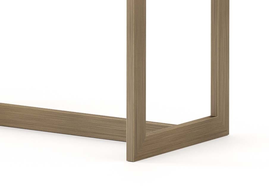 Лакированная прямоугольная консоль из латуни и дерева Stylish Club Fortune ARCH-00144604 - Вид №4