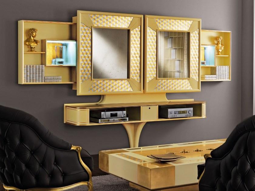 Vismara Design Моторизованная лакированная деревянная тумба под ТВ с раздвижными дверцами Classic sun-id-1510645 - Вид №5