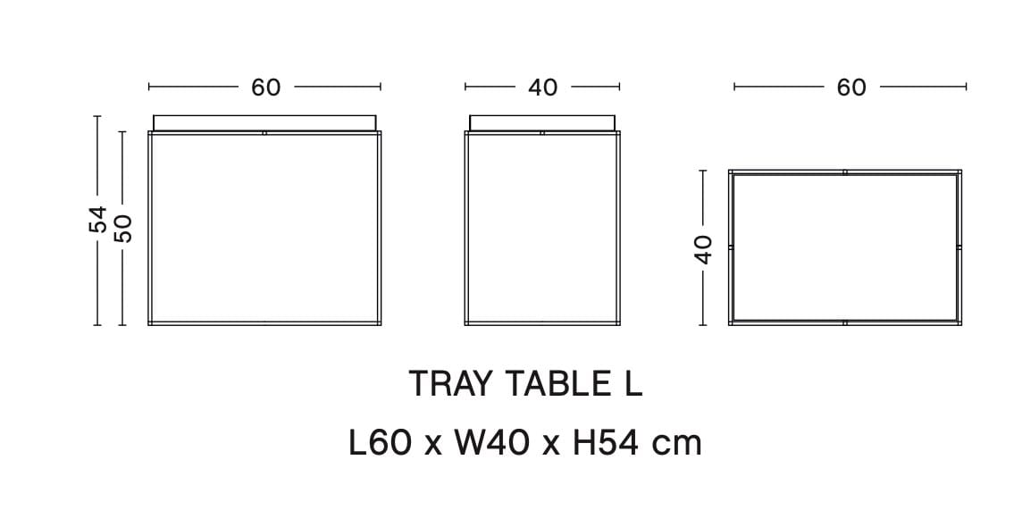 Стальной прямоугольный журнальный столик с подносом Hay Tray Table ARCH-00130088 - Вид №16