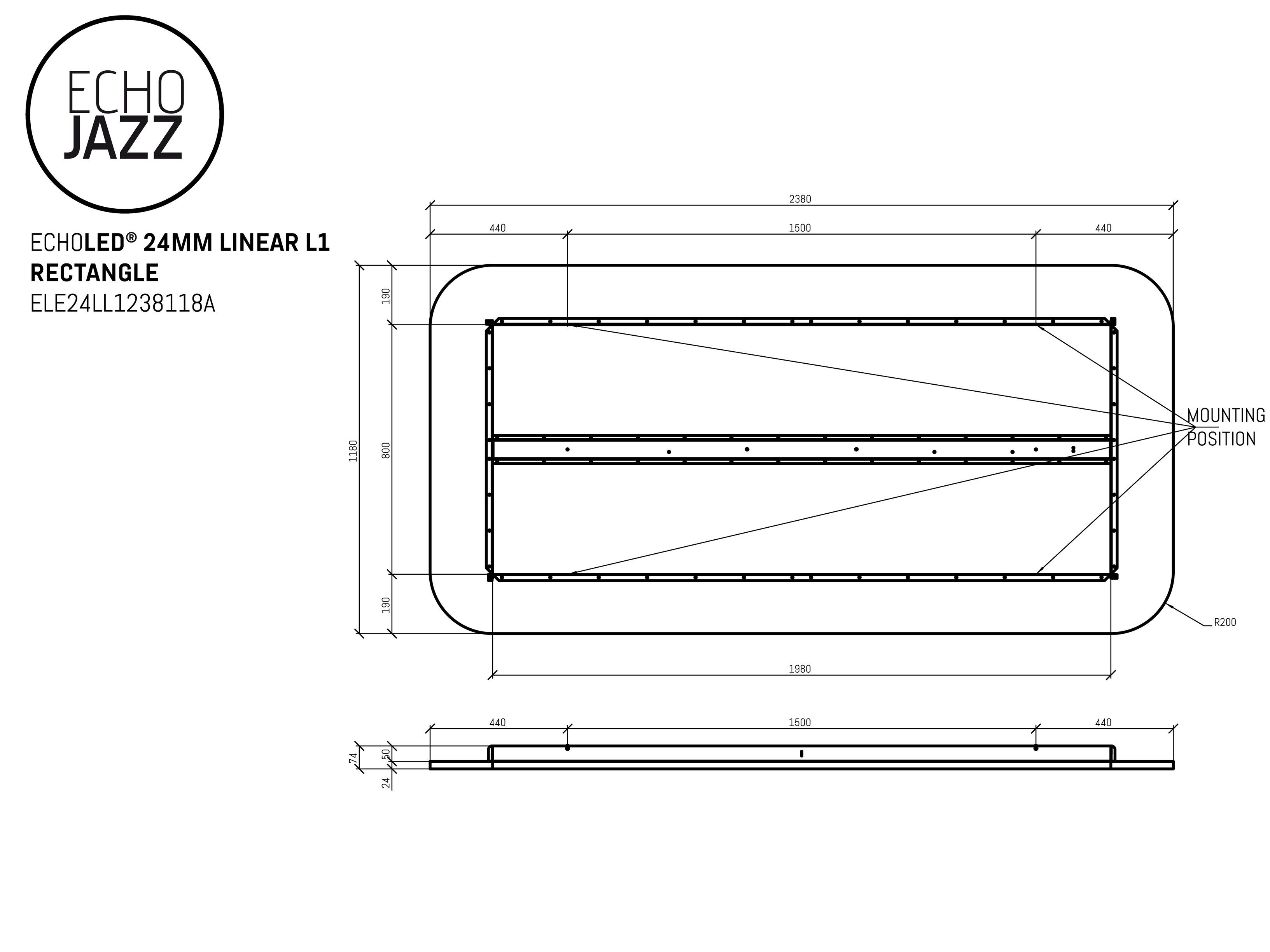 Подвесная акустическая панель ECHOJAZZ ECHOLED® LINEAR ARCH-00130645 - Вид №4