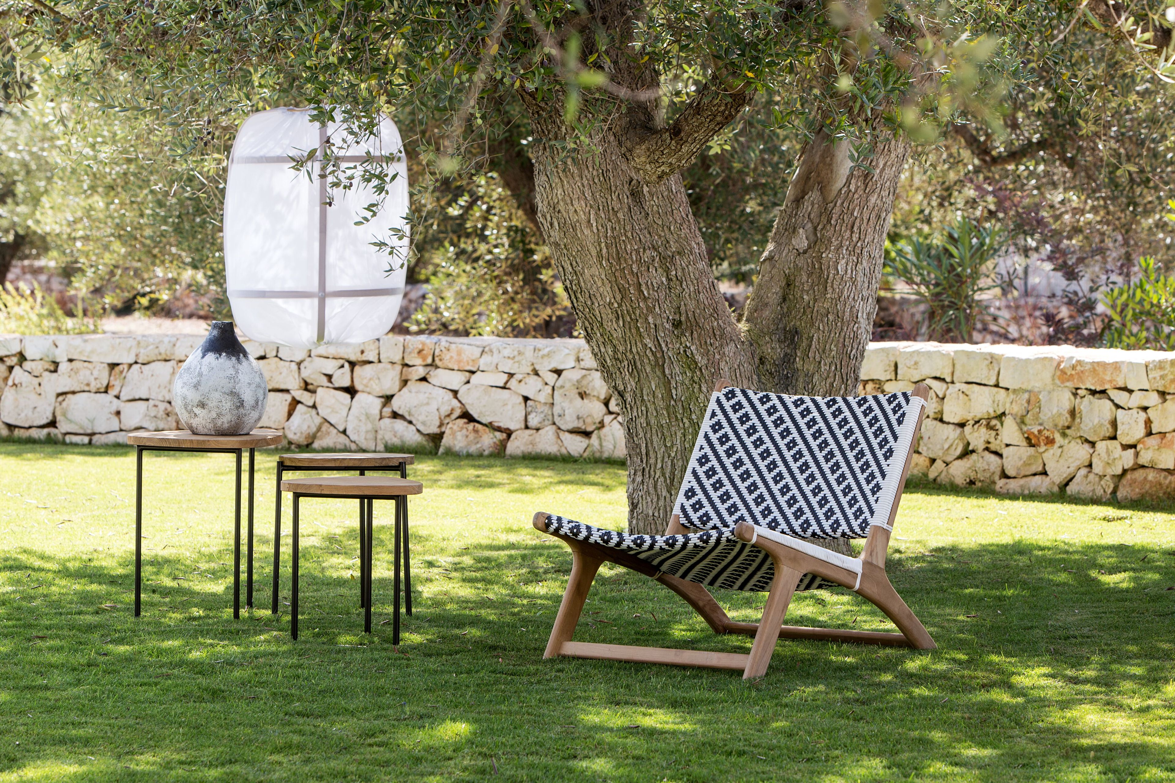 Садовое кресло из тикового дерева и синтетической ткани cbdesign Vienna Relax ARCH-00041545 - Вид №1