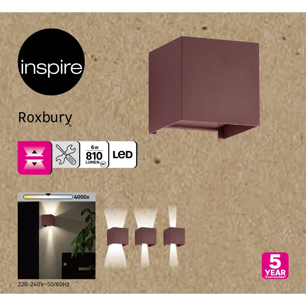 INSPIRE Roxb - Накладной светодиодный светильник для помещений 84693010 STLM-0928782 - Вид №3