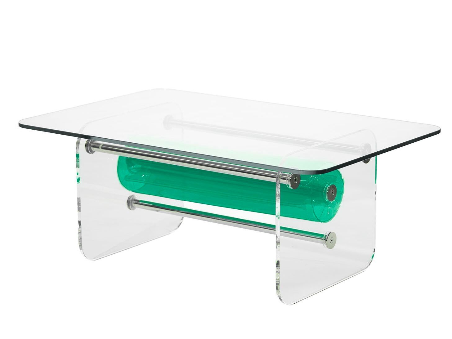Прямоугольный журнальный столик из ПММА и стекла KUUMO COFFEE TABLE MW GREEN ARCH-00143189 - Вид №1