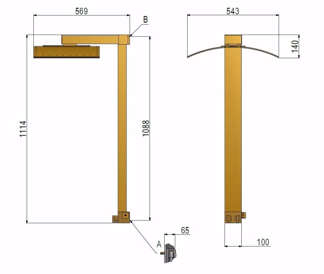 tender rain Настенная душевая стойка из латуни Pluvia sun-id-1449639 - Вид №4