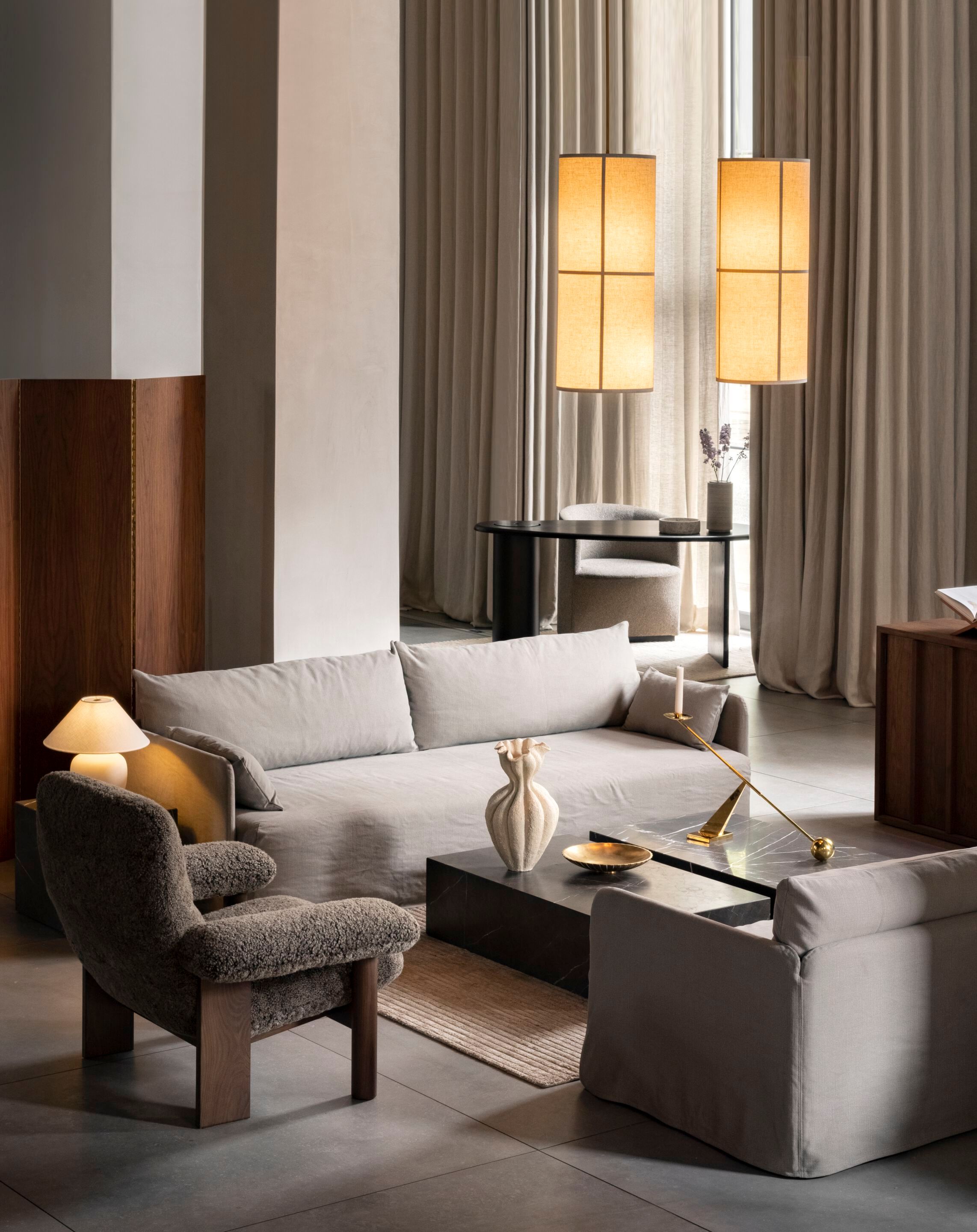 Подвесной светильник из льна Audo Copenhagen Hashira ARCH-00031161 - Вид №20